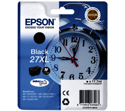 EPSON  Alarm Clock 27XL Black Ink Cartridge